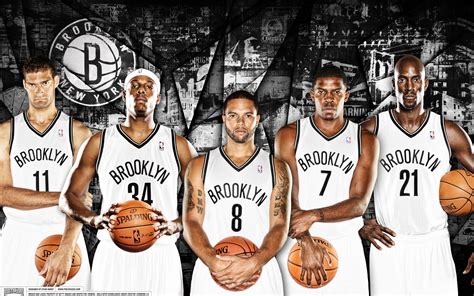 With two of the biggest stars in the nba rocking the nets uniform, now's the perfect time to grab kyrie irving , kevin durant and james harden nike jerseys, perfect for your next trip to barclays center. Brooklyn Nets 2014 Starting 5 2880x1800 Wallpaper