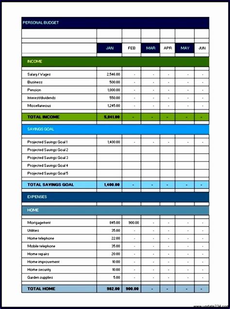6 Budget Template Excel 2010 Excel Templates