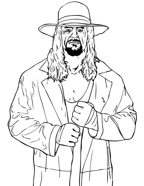 Wwe Wrestler Coloring Pages Coloring Home