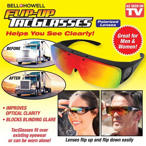 buy tac glasses flip up tacglasses anti glare polarized sunglasses as seen on tv online at