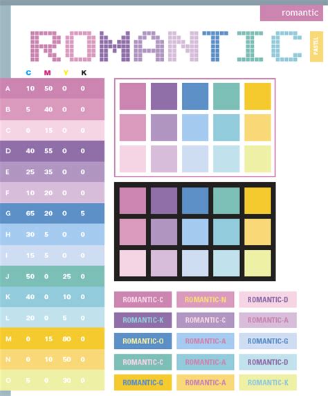 Romantic Color Schemes Color Combinations Color Palettes For Print