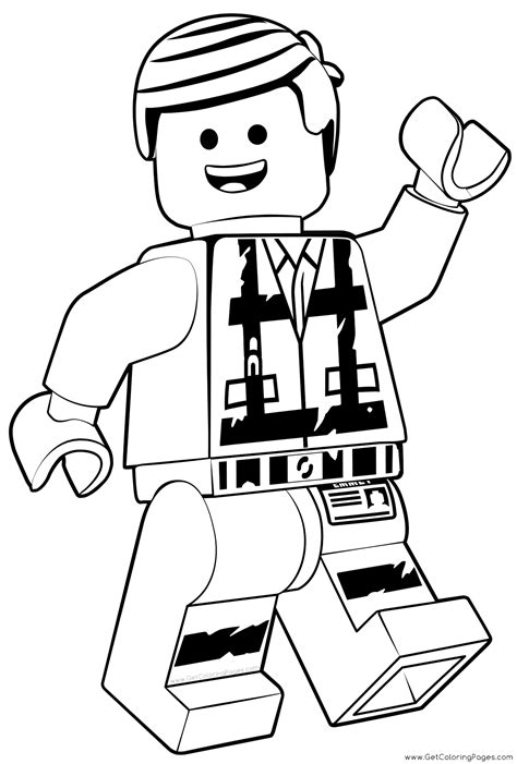 For boys and girls, kids and adults, teenagers and toddlers, preschoolers and older kids at school. LEGO Emmet Coloring Page - Get Coloring Pages