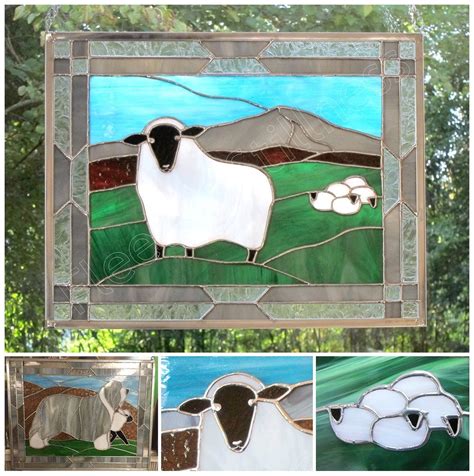 Sheep Stained Glass — Old Journal — Fleeting Stillness Stained Glass