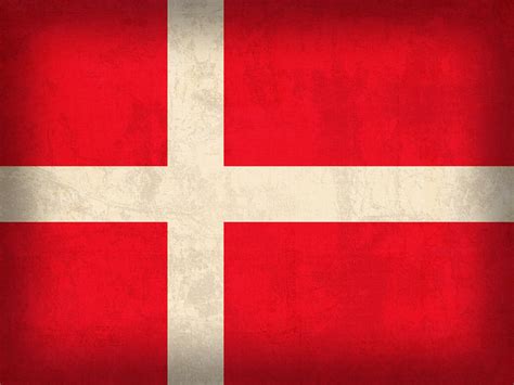 The flag of denmark (danish: Denmark Flag Vintage Distressed Finish Mixed Media by Design Turnpike