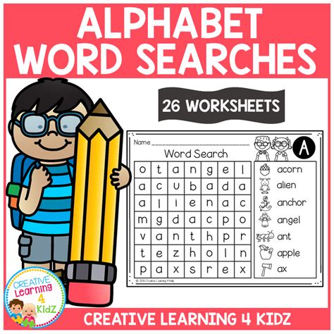 Alphabet Word Searches ~digital Download~