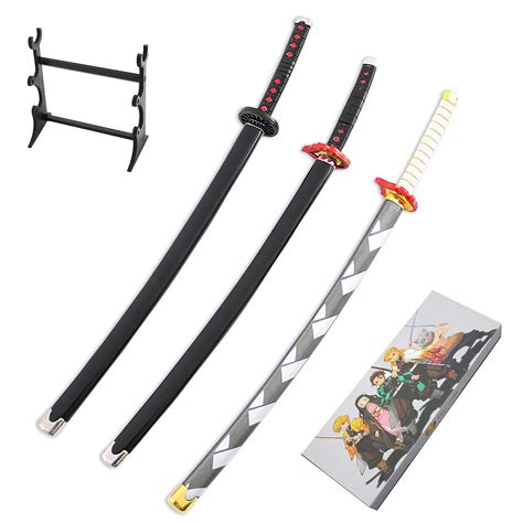 Oppulents Demon Slayer Mini Toy Swords Action Figure Pack Of 3 Swords