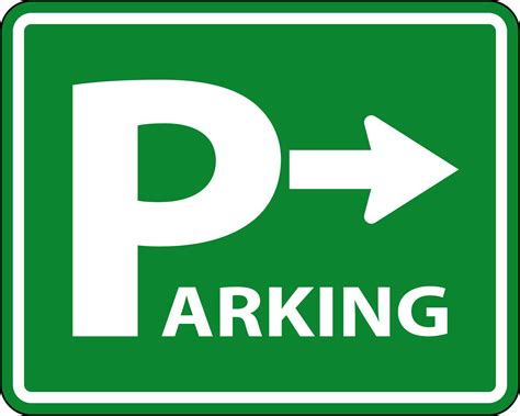 Parking Area Left Arrow Sign On White Background 7798250 Vector Art At