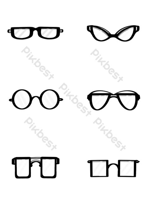 Simple Cartoon Glasses Design Png Images Psd Free Download Pikbest