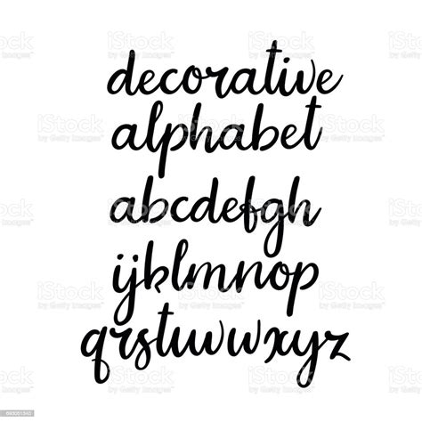 Handwritten Lowercase Letters Vector Handwritten Alphabet Modern