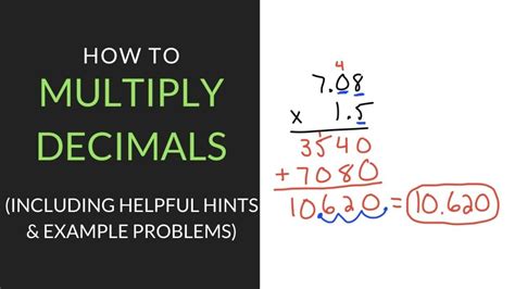 How To Multiply Decimals Examples Worksheet And Definition