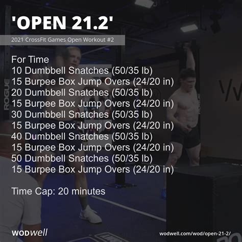 Open 212 Workout 2021 Crossfit Games Open Workout 2 Wodwell