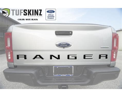 Tufskinz Ranger Tailgate Letter Inserts Fits 2019 2020 Ford Ranger 6