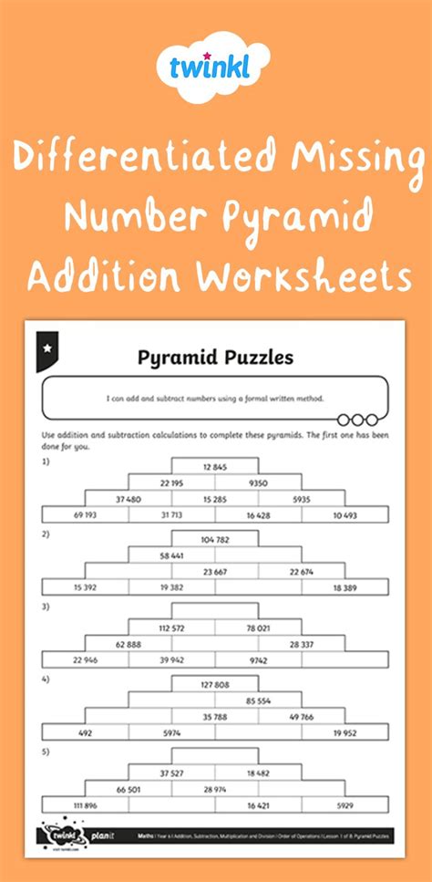 Ks2 Maths Number Pyramid Puzzle Game Student Encouragement Math