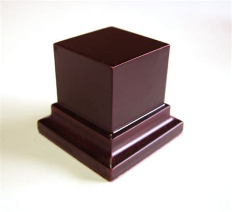 Wooden Base Stand Square 4x4 Mahogany Woodenbases For Modeling Wood