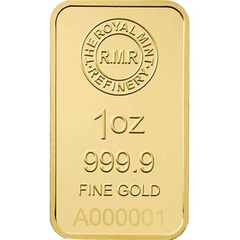 1 Oz Gold Bar Minted Rmr Royal Mint Refinery Bars Royal Mint Bullion