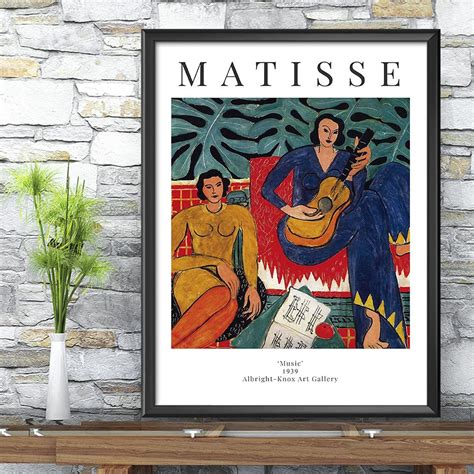 Henri Matisse Music In 1939 Vintage Poster Albright Knox Etsy Australia