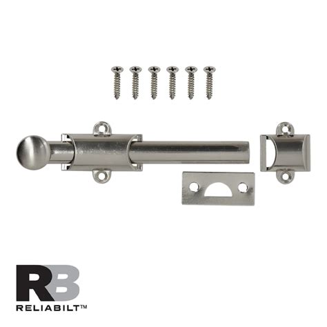 Reliabilt 6 In Satin Nickel Steel Surface Bolts In The Door Bolts