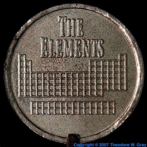Element Coin A Sample Of The Element Lutetium In The Periodic Table