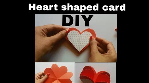 Cut a small triangular shape out of the bottom of the heart. How to Make Heart Shaped Card | For Scrapbook | DIY ...