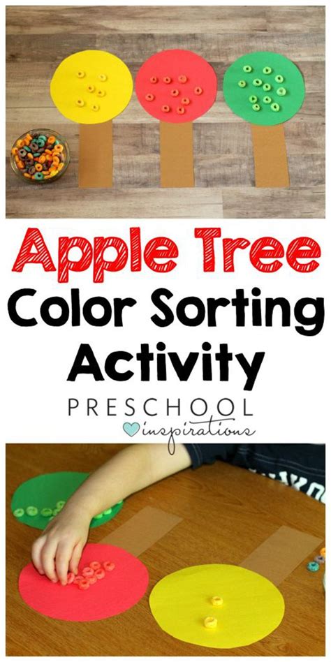 Color Sorting Preschool Apple Activity Preschool Apple Activities