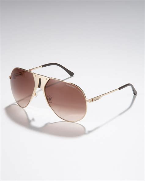Carrera Vintage Aviator Sunglasses Golden In Gold For Men Lyst