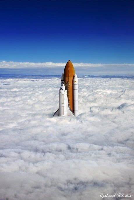 Space Shuttle Going Through The Clouds 9gag In 2020 Space Images