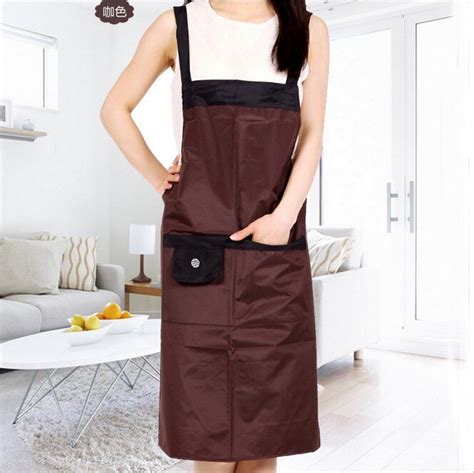 1pc High Quality Waterproof Kitchen Aprons Adult Women Ladys Kitchen Cooking Pinafores Aprons