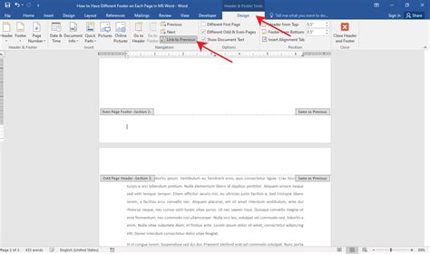 How To Have A Different Footer On Each Page In Ms Word Officebeginner