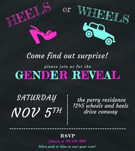 12 Gender Reveal Party Invitation Designs And Templates Psd Ai