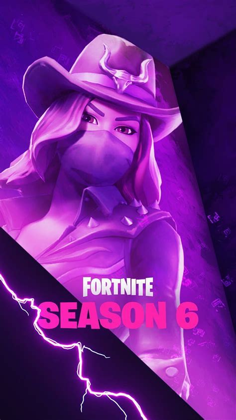 Fortnite Season 6 Fortnite Purple Cool Cowgirl Season 6 Battle Royale Hd Phone Wallpaper