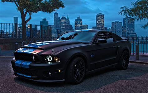 Amazing Black Ford Mustang Gt Hd Wallpaper Download Muscle Car