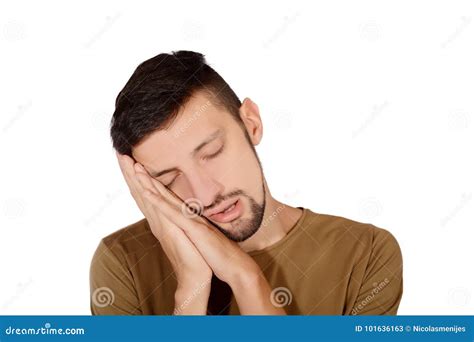 Young Man Sleepy Stock Image Image Of Human Background 101636163