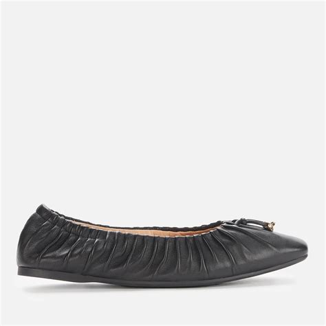 Coach Eleanor Leather Ballet Flats In Black Lyst