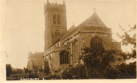 Kingsbury Episcopi Church Vintage Postkarte Englische Kirche Etsy