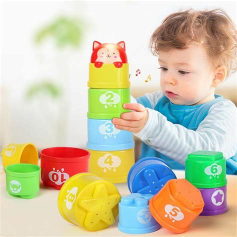 Toddler Bath Stacking Cups For Baby And Kids Montessori Stackable