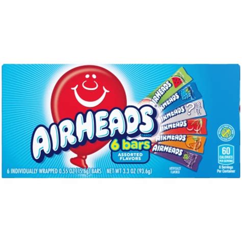 Airheads Assorted Flavors Theater Box 6 Ct 55 Oz Fred Meyer