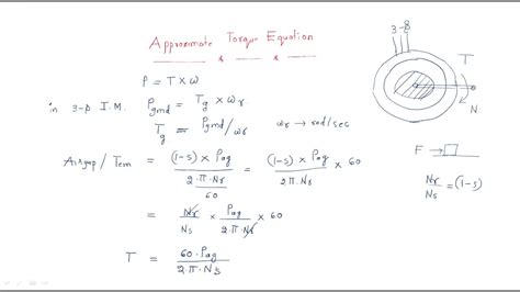 Torque Equation 3 Phase Induction Motor Lec 33 Youtube