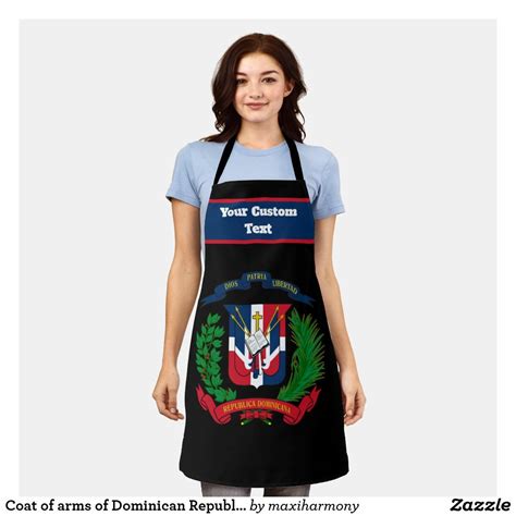 Coat Of Arms Of Dominican Republic Apron Zazzle Coat Of Arms Apron