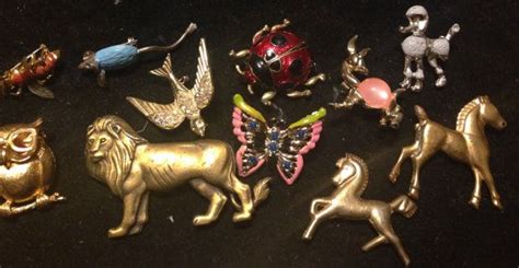 Vintage Lot Of Assorted Animal Pins Animal Pin Pretty Pins Vintage