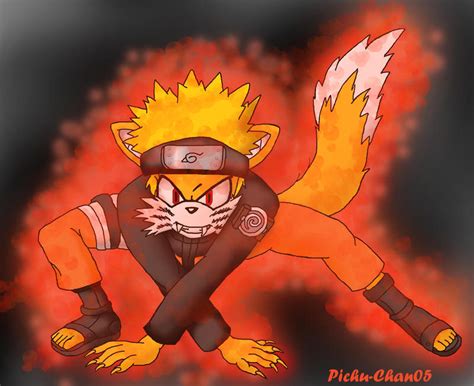 Kyuubi Naruto The Fox Colored By Pichu Chan05 On Deviantart