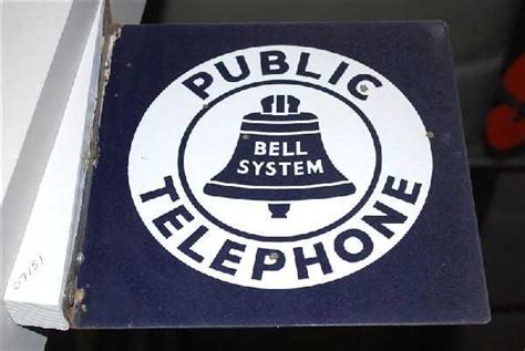 13 Public Telephone Bell System Porcelain Flange Sign