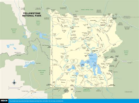 yellowstone nat park map