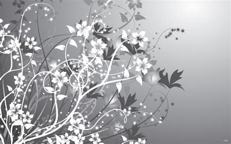 40 Gray And White Flower Wallpapers Wallpapersafari