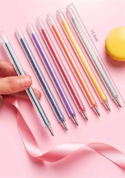 🥇🥇🥇10mm Bold Line Glittersparklemetallic Gel Pen 8 Color Gel Pens
