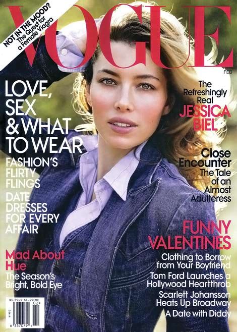 Vogue February 2010 Us Jessica Biel Vs Paris Daria Werbowy Stylefrizz