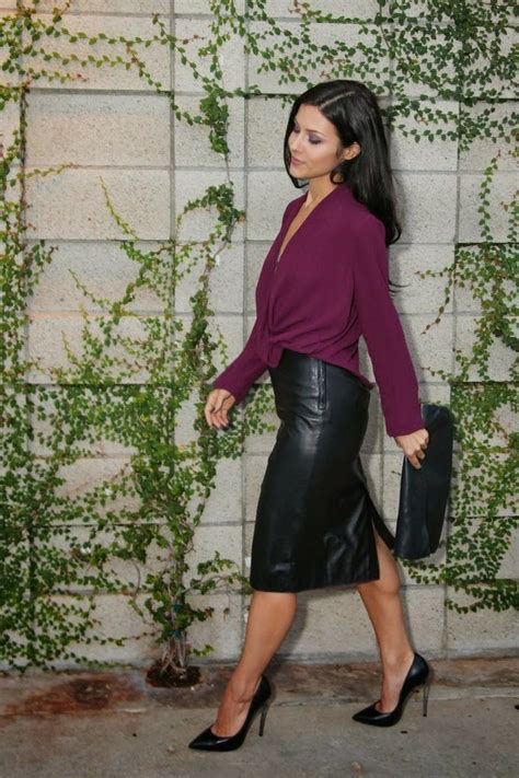 Ootd Leather Skirt Love Andee Layne Fashion Leather Skirt Black