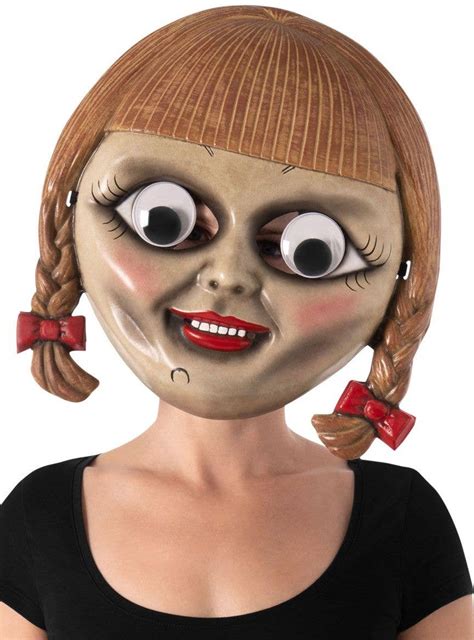 Annabelle Googly Eyes Costume Mask Annabelle Doll Halloween Mask