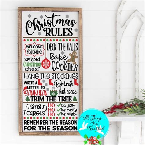 Free Christmas Rules Svg All Things Were Created