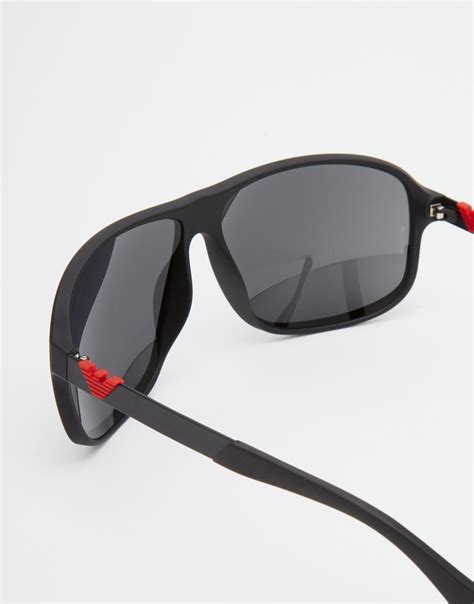 Lyst Emporio Armani Aviator Sunglasses In Black For Men