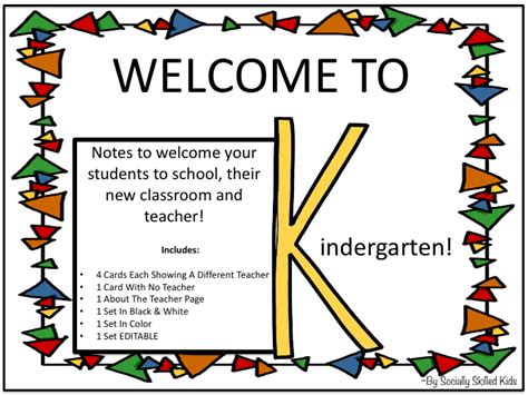 Meet The Teacher Welcome Notes For Kindergarten By Teach Simple